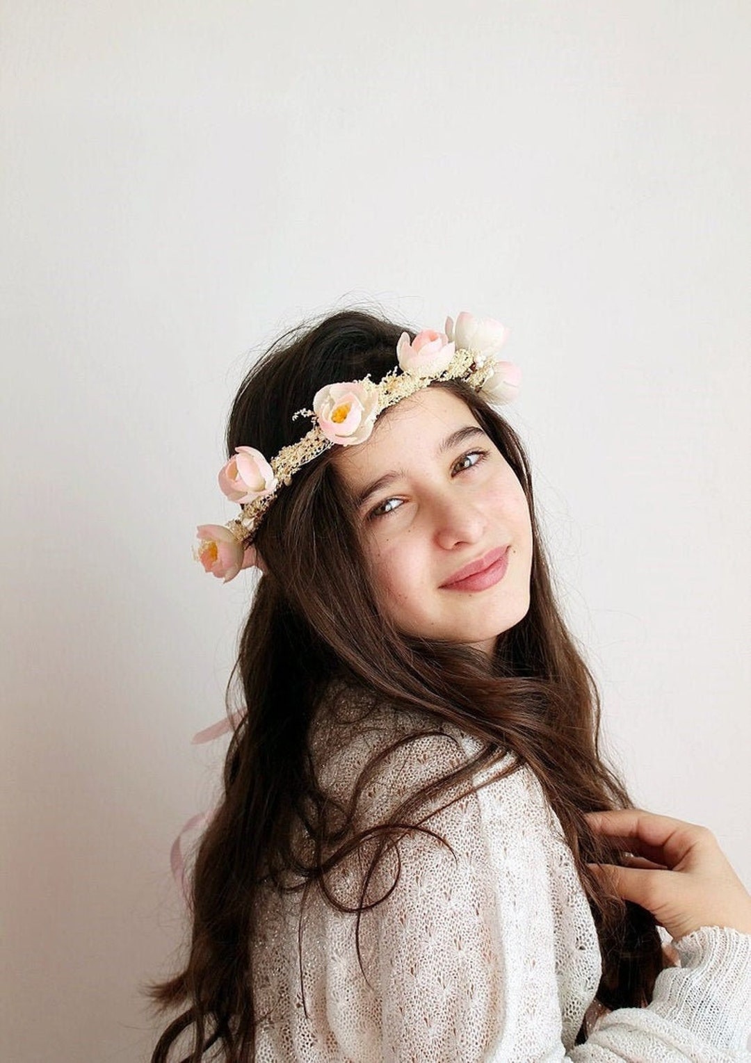 Dry Baby's Breath Peach Flower Crown Natural Rustic Hair - Etsy Dry Baby's Breath Peach Flower Crown Natural Rustic Hair - Etsy