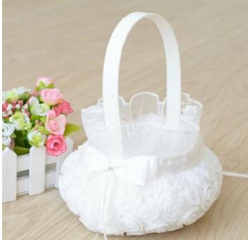 Pearl Flower Basket for Rose Petals candy small gifts confetti cards Flower Girl Basket Wedding Basket Matrimony Processions 