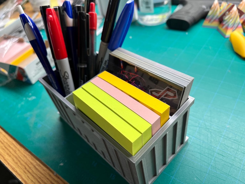 Mini Roll-off Dumpster 3D Gedruckter Schreibtisch Organizer - Modern und Funktional Bild 9