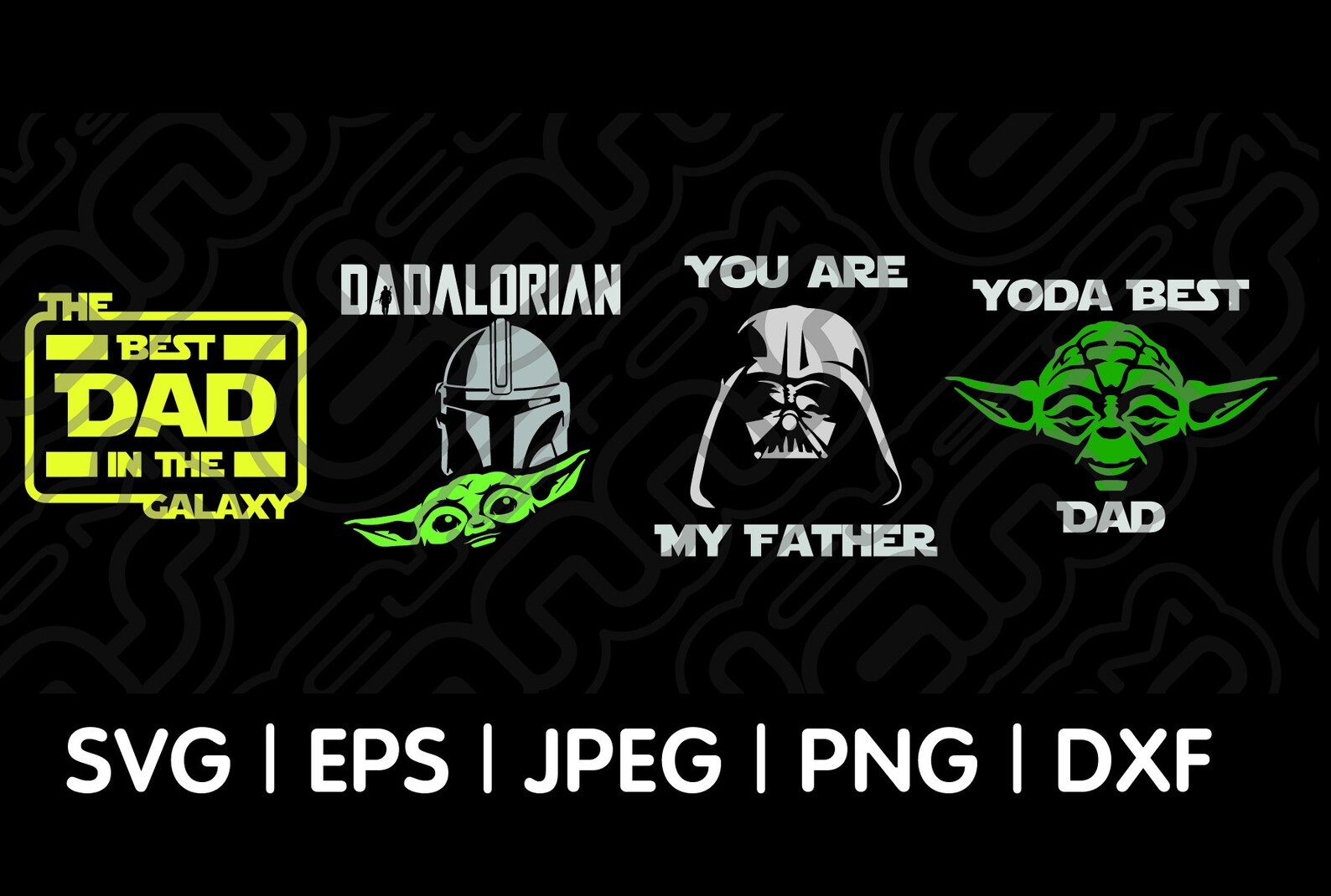 Download Fathers Day Star Wars svg eps jpg png dxf wall art T-shirt | Etsy