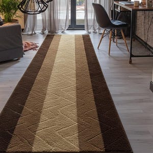 Custom Size Hallway Runner Rug, Non-Slip Rubber Backing, Modern Floor Runner ( 31 INCH WIDTH)
