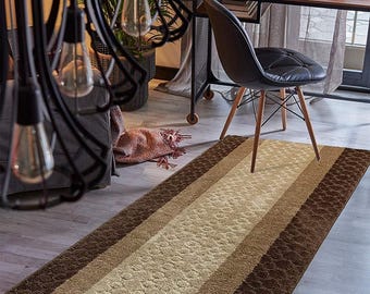 Custom Size Hallway Runner Rug, Non-Slip Rubber Backing, Modern Floor Runner ( 31 INCH WIDTH)