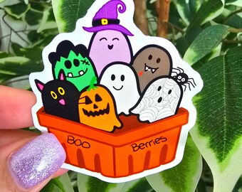 BOO BERRIES | Spooky Nurse Sticker | Halloween Medical Humor | Ghost Blueberries