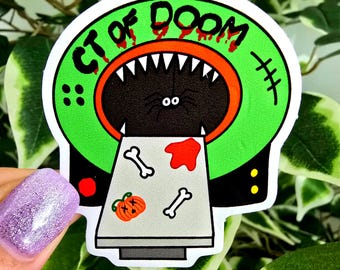 CT of Doom Sticker: Spooky Radiology Tech, Halloween Medical Sticker