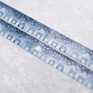 Sirenenfrost | Kaffee Tasse 15 mm Washi Muster | Winter Blau Silber Foiled Holographische Designs Farbverlauf Shop Decor Ästhetische Junk Journal