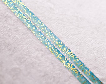 Ocean Blue Pixie Dust | 5mm Washi Sample | Gold washi tape gold foil washi tape pretty tape aesthetic tape skinny washi tape thin washi tape