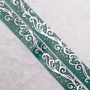 Spellbound House | Green | 10mm Washi Sample | Magic washi tape foil washi tape iridescent washi tape journaling washi pen pal stationery