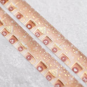 Sirenen Kürbis Gewürz | Kaffeetasse 15mm Washi Sample | Gold Washi Tape Goldfolie Washi Tape Metallic Washi Tape Star Washi Tape Magic Washi Tape