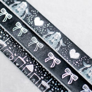 Siren es Midnight Cafe | 3er Set | 15mm Washi Sample | Metallic Washi Tape Magic Washi Tape irisierendes Washi Tape Holo Washi Tape Sample Set
