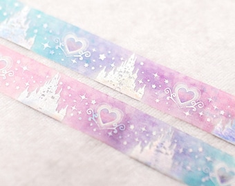 Dreams Come True | Castle 15mm Washi Sample | Magic washi tape iridescent washi tape metallic washi tape cute washi tape washi tape samples