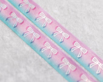 Part Of Your World | Bow 15mm Washi Sample | Iridescent washi tape pink washi tape washi tape pink holo washi tape silver washi tape set