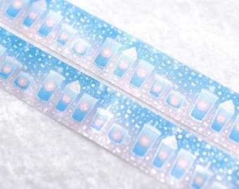 Siren's Morning Skies | 20mm Washi Sample | Washi tape thick wide washi tape pastel washi tape iridescent washi tape coffee washi washi tape