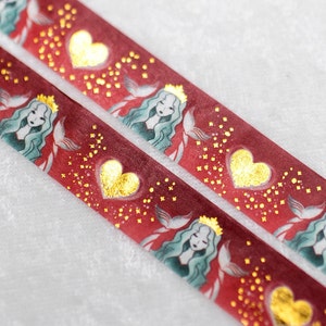 Sirenenrote Tassen | Sirene 15mm Washi Sample | Rote Washi Tape Folie Washi Tape Goldfolie Washi Tape Gold Washi Tape Weihnachten Washi Tape Sample