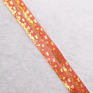 Spellbound House | Red | 5mm Washi Sample | Red washi tape magic washi tape star washi tape gold washi tape gold foil washi tape sampler