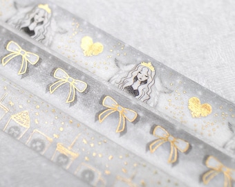 Sirens Winter Cafe | Set of 3 | 15mm Washi Tape Set | Gold Washi Tape washi tape samples coffee washi cute washi tape