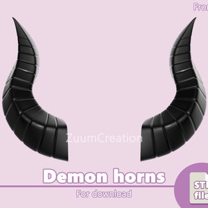 Demon Horns 3D print STL file for Cosplay, Roleplay and costuming