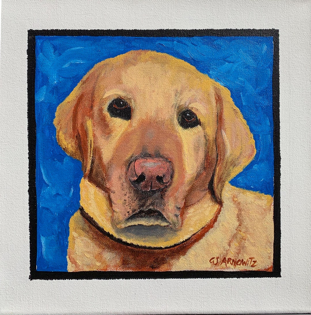 Custom Pet Portrait Custom Dog Portrait Pet Painting Acrylic on Canvas ...