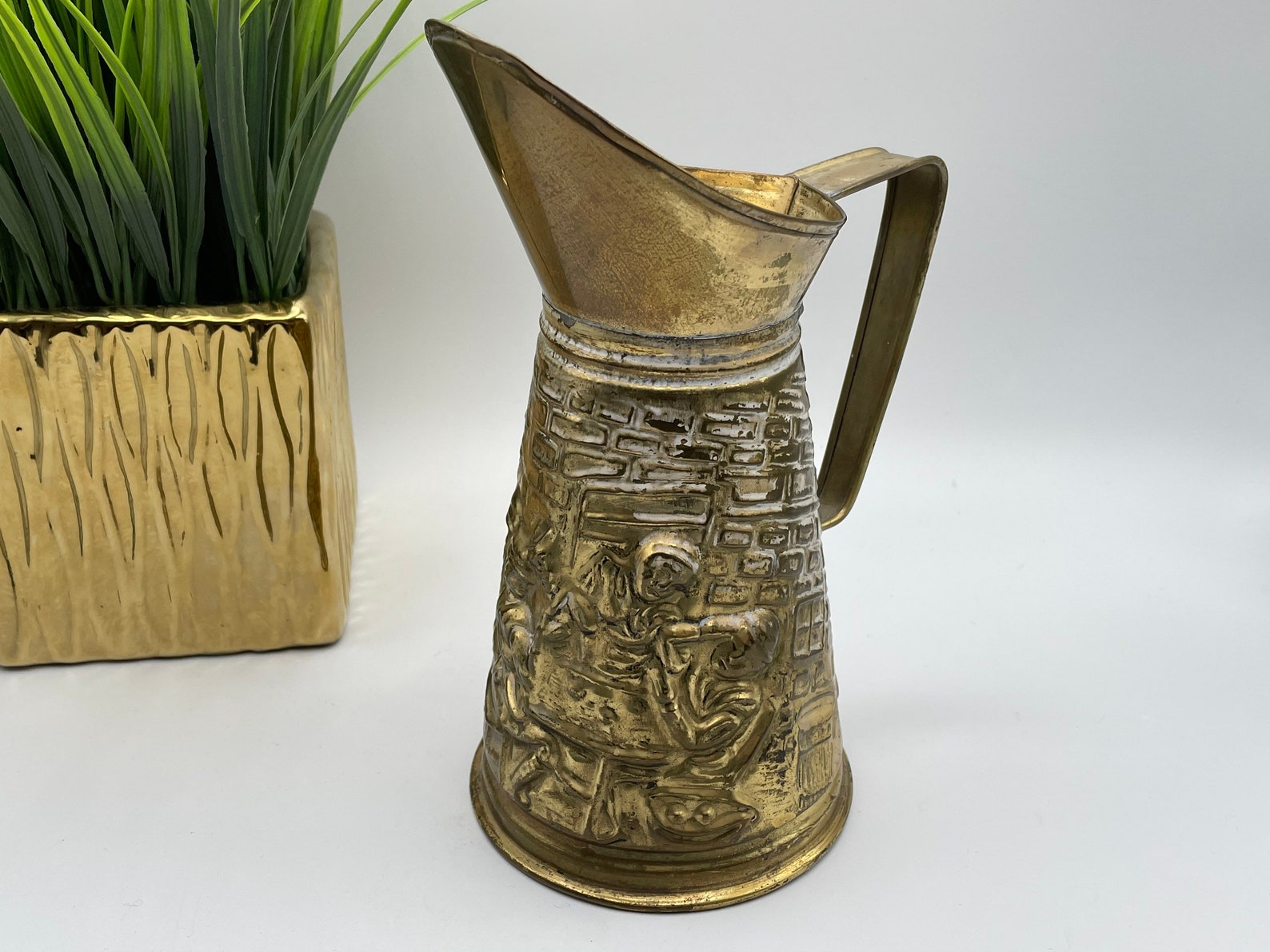 Antique Brass Pitcher made in England is a Decorative 8 Etsy