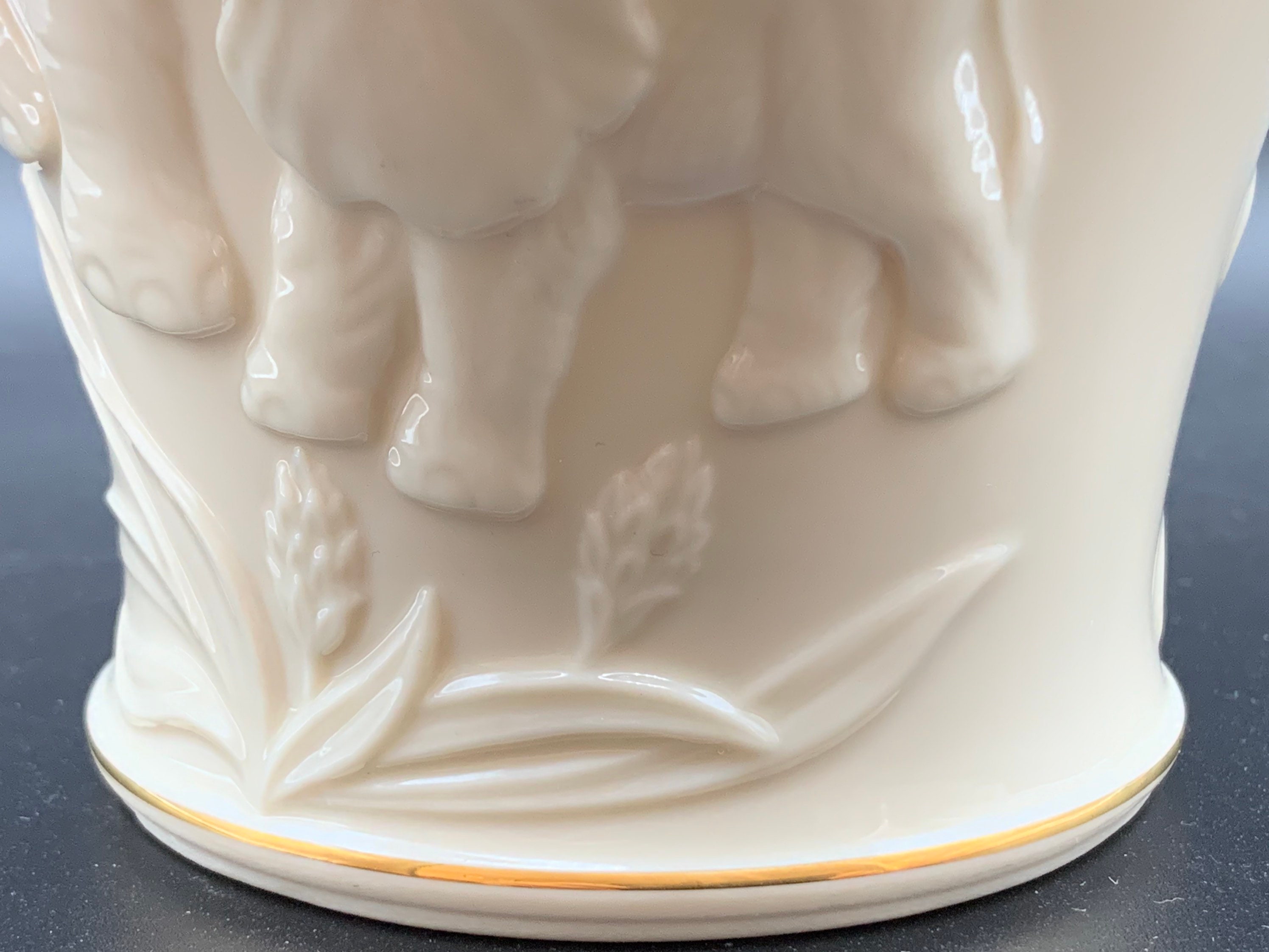 Lenox Vase Elephant & Calf Porcelain Natures Majesty Etsy