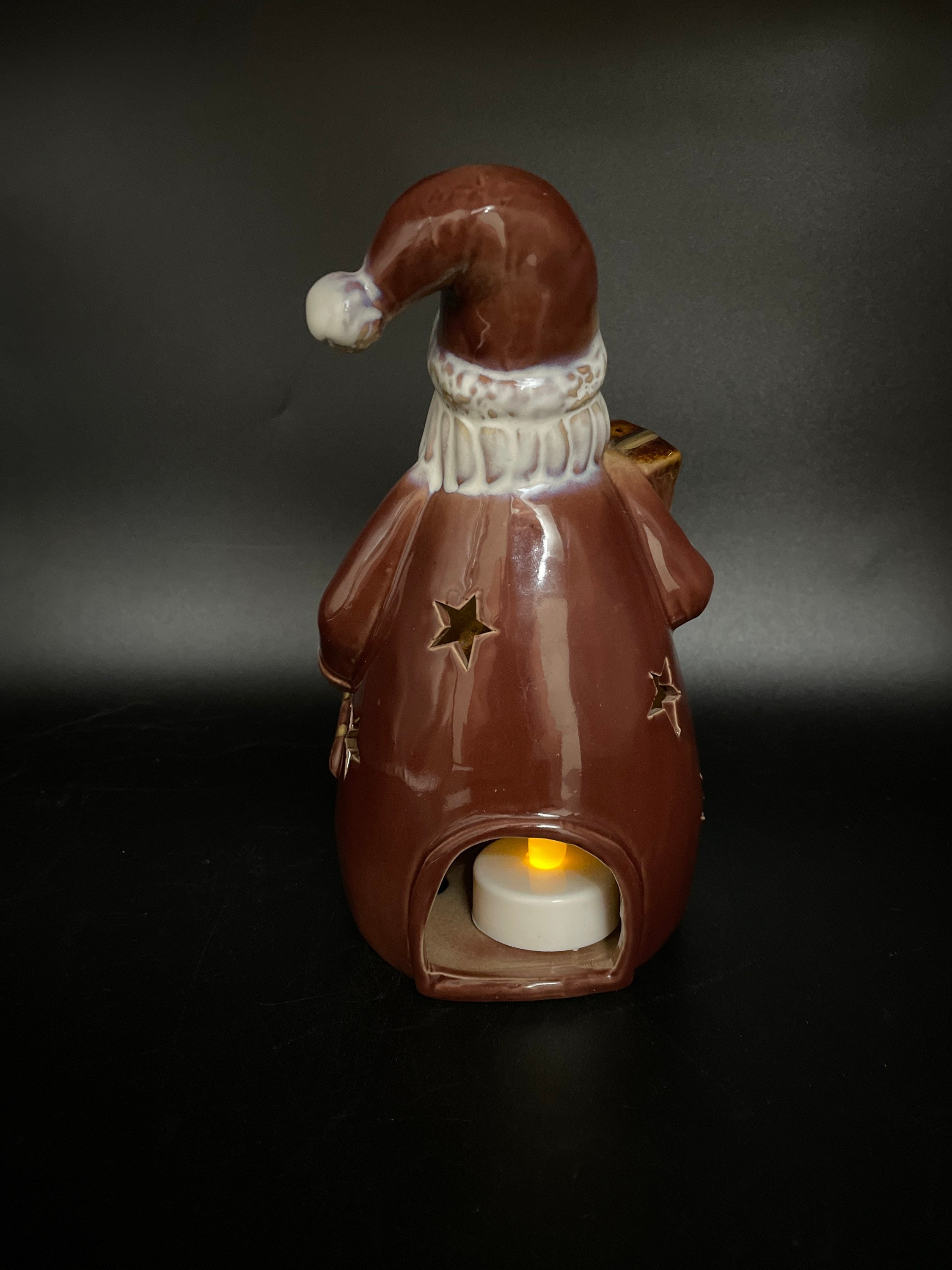 Vintage Tea Light Candle Holder Ceramic Santa Cut Out Stars Etsy UK