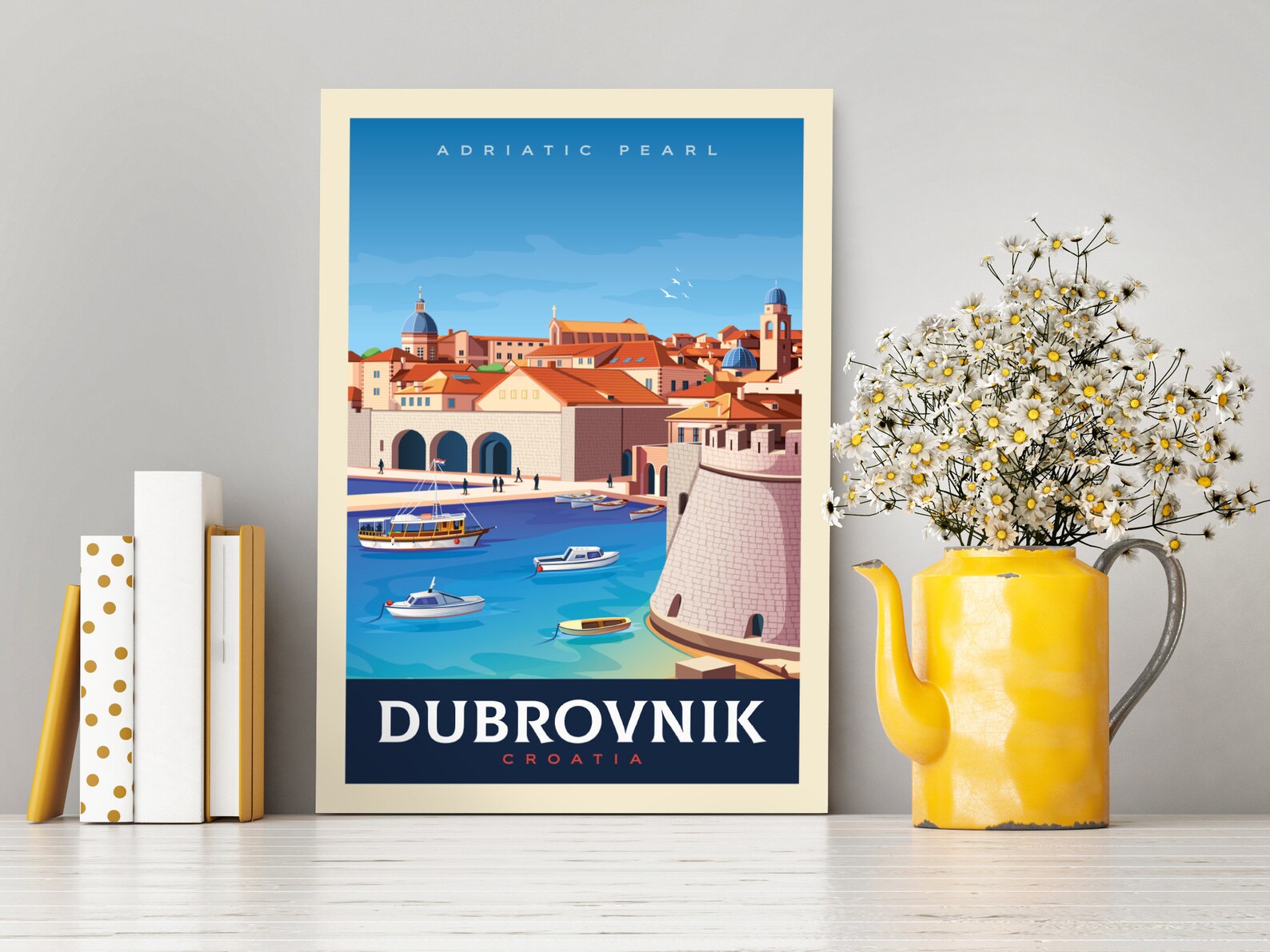 dubrovnik travel poster