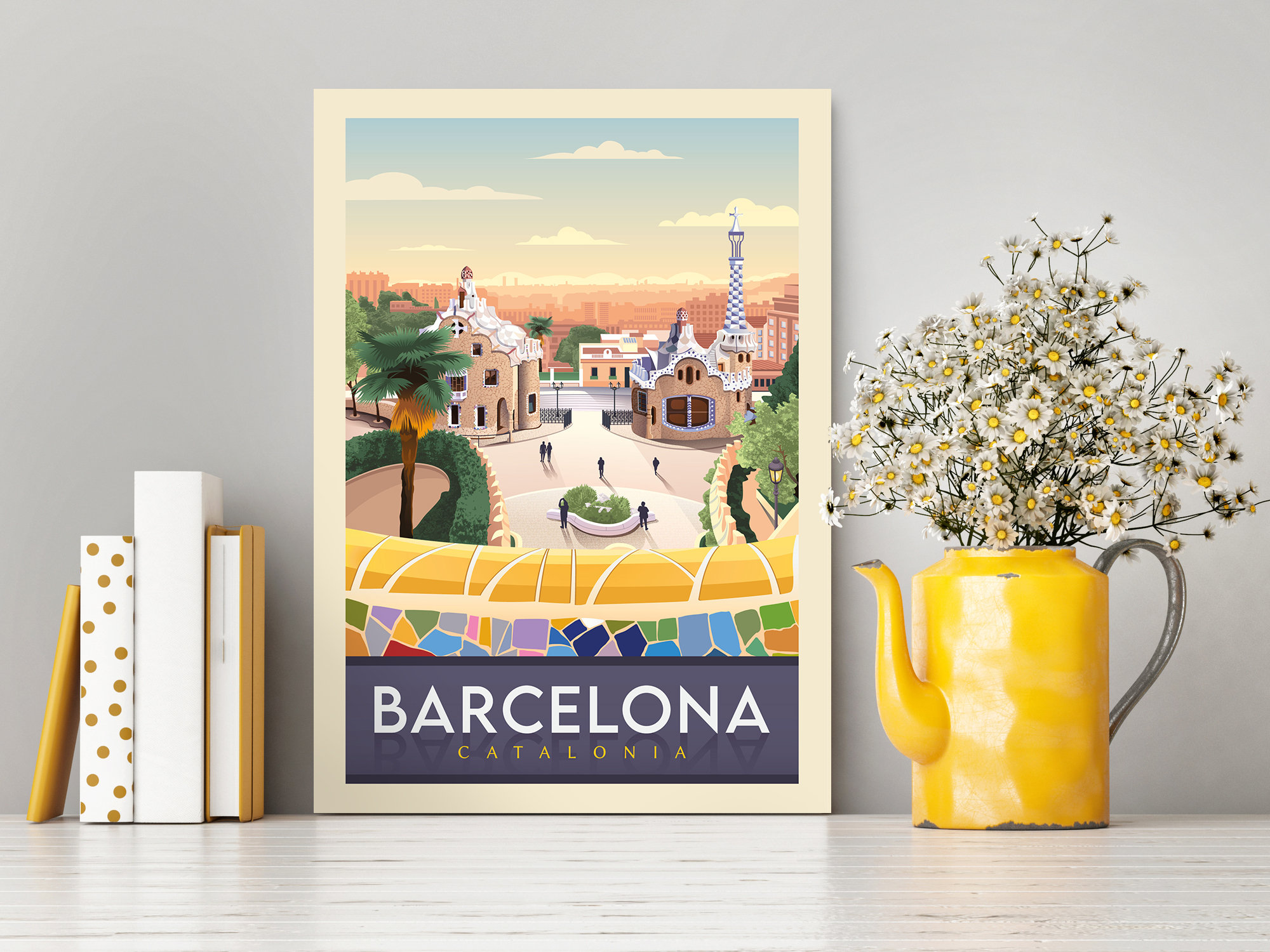 Barcelona City Print / Spain Travel Poster / Barcelona City - Etsy