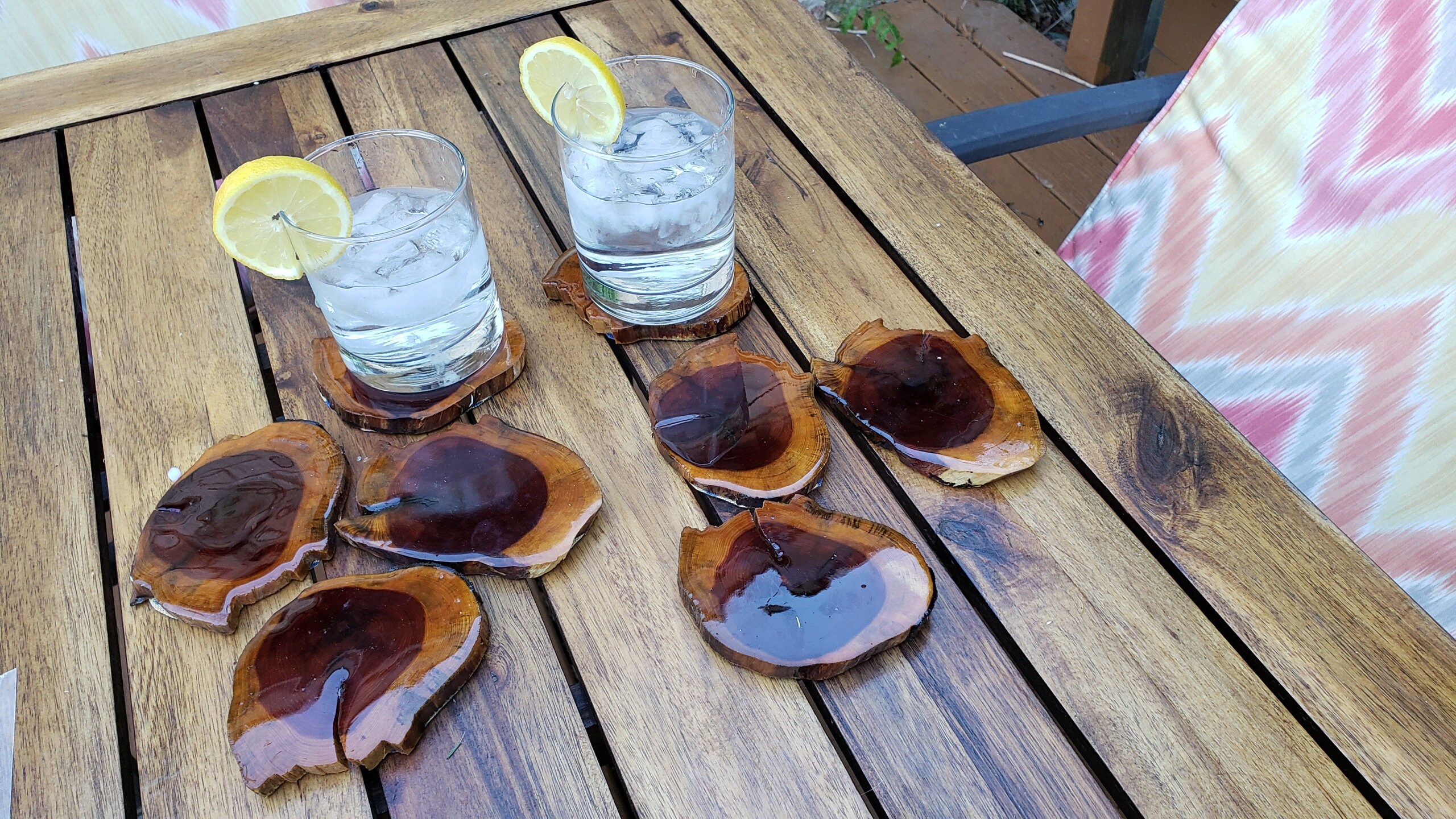 POSAVASOS DE CEDRO ROJO 8. Cortado de un árbol derribado | Etsy