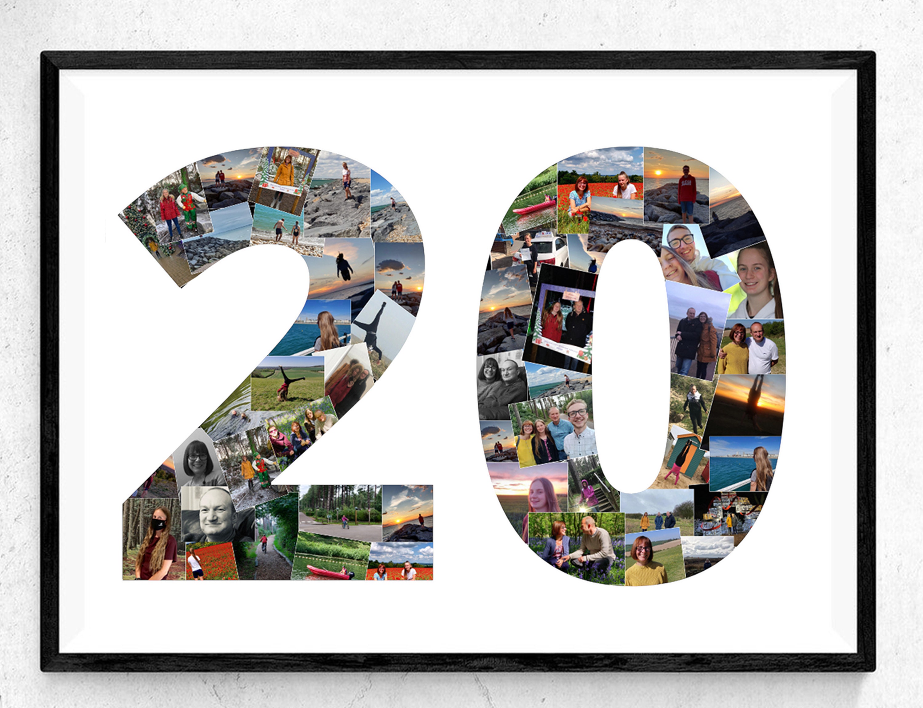 Personalised Photo Collages in Numbers or Shapes Etsy