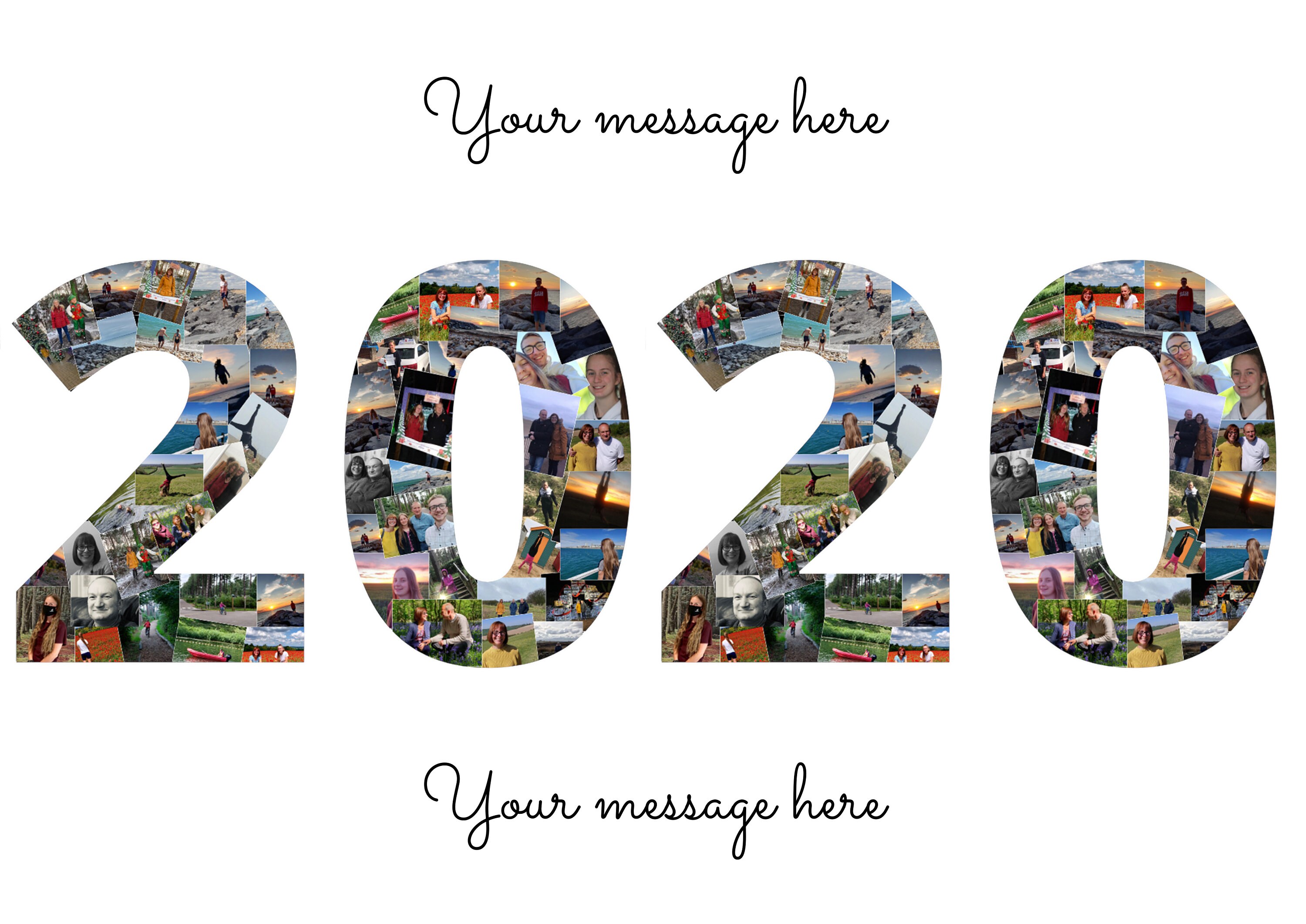 Personalised Photo Collages in Numbers or Shapes Etsy