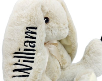 Lapin personnalisé, lapin personnalisé en peluche, lapin de Pâques, lapin brodé, lapin poupée, cadeaux de bébé nouveau-né