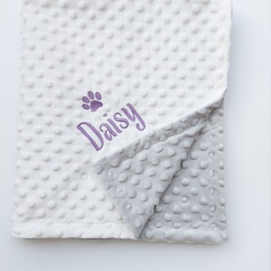 Free shipping US/CAD, Personalized Pet Blanket, Pet Comforter, Paw Print Blanket, Dog, Cat, Custom Pet Blanket, Puppy Blanket, Pet Gift image 1