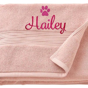 Personalized Dog Towel, Dog Bath towel, Dog Towel, Embroidered dog towel, Custom Pet Towel, Dog Gift,Dog Towel with Name