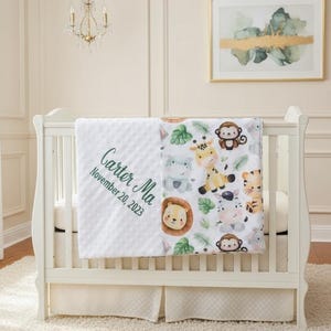Personalized Baby Blanket:  Birth Stats Gift