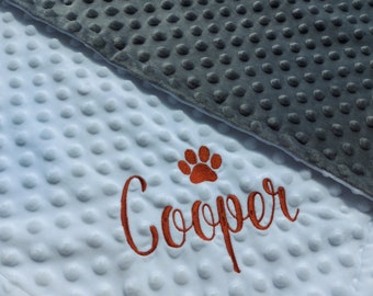 Personalized Pet Blanket, Pet Comforter, Paw Print Blanket, Dog Blanket, Cat Blanket, Custom Pet Blanket, Puppy Blanket, Pet Gift