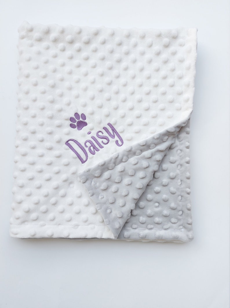 Free shipping US/CAD, Personalized Pet Blanket, Pet Comforter, Paw Print Blanket, Dog, Cat, Custom Pet Blanket, Puppy Blanket, Pet Gift image 1