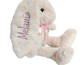 Lapin personnalisé, Lapin personnalisé farci, Lapin de Pâques, Lapin brodé, Poupée de lapin, Cadeaux pour nouveau-nés