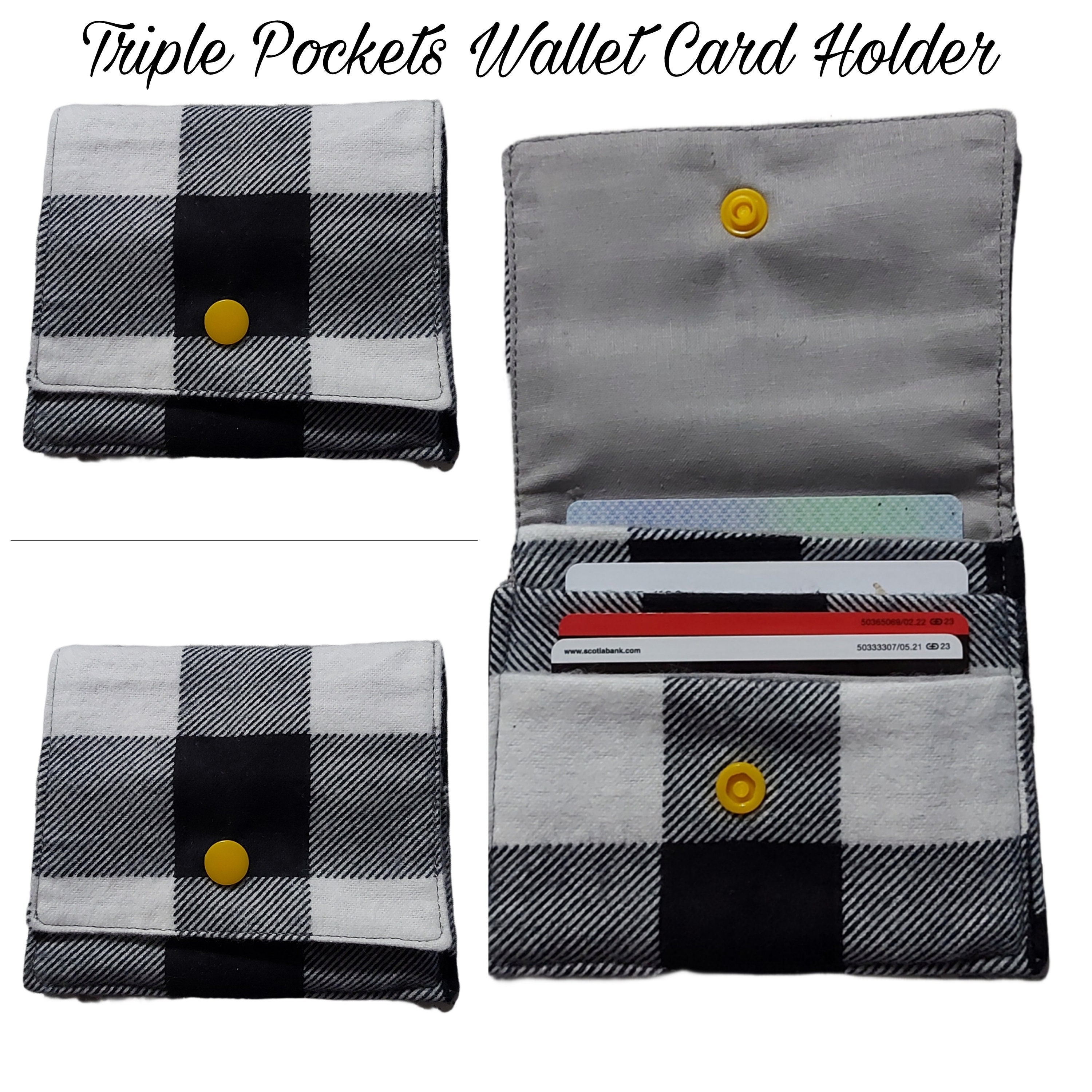 Daisy Rose Women's Checkered Zip Around Wallet and Phone Clutch - RFID  Blocking with Card Holder Organizer -PU Vegan Leather - Black Checkered 
