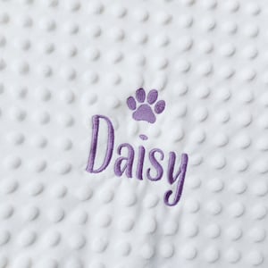 Free shipping US/CAD, Personalized Pet Blanket, Pet Comforter, Paw Print Blanket, Dog, Cat, Custom Pet Blanket, Puppy Blanket, Pet Gift image 6