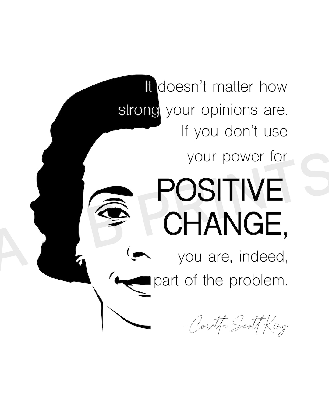 Coretta Scott King Quote - Digital Download - Etsy