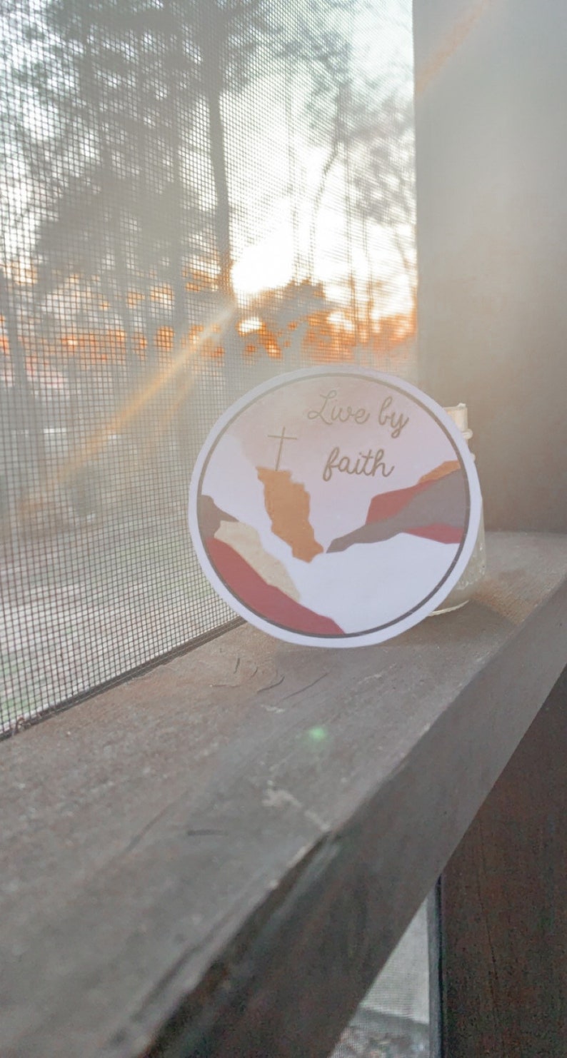 Live by faith sticker