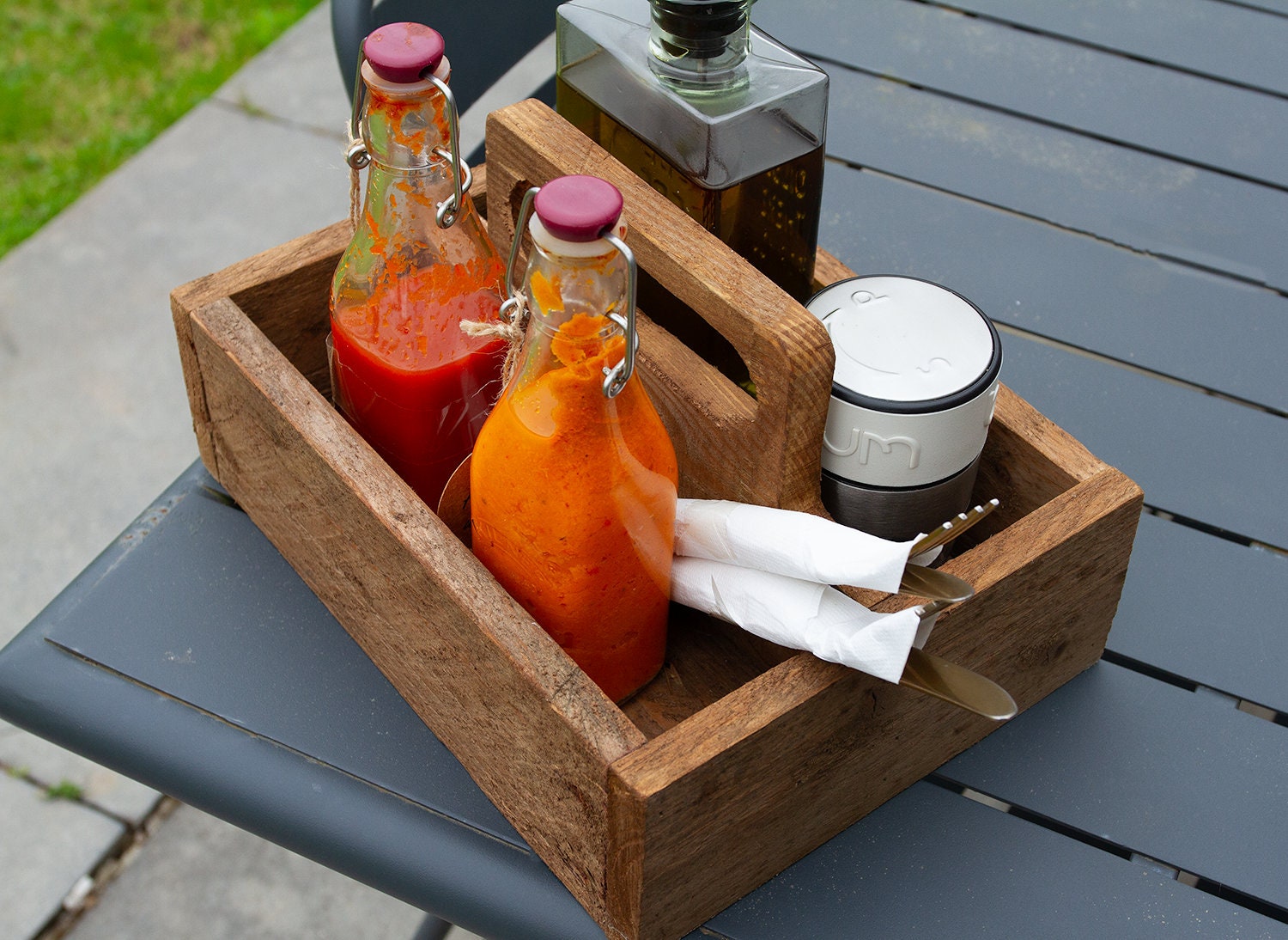 Bbq condiment set sales