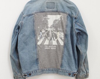 OOAK Beatles Abbey Road Upcycled Vintage Denim Vest