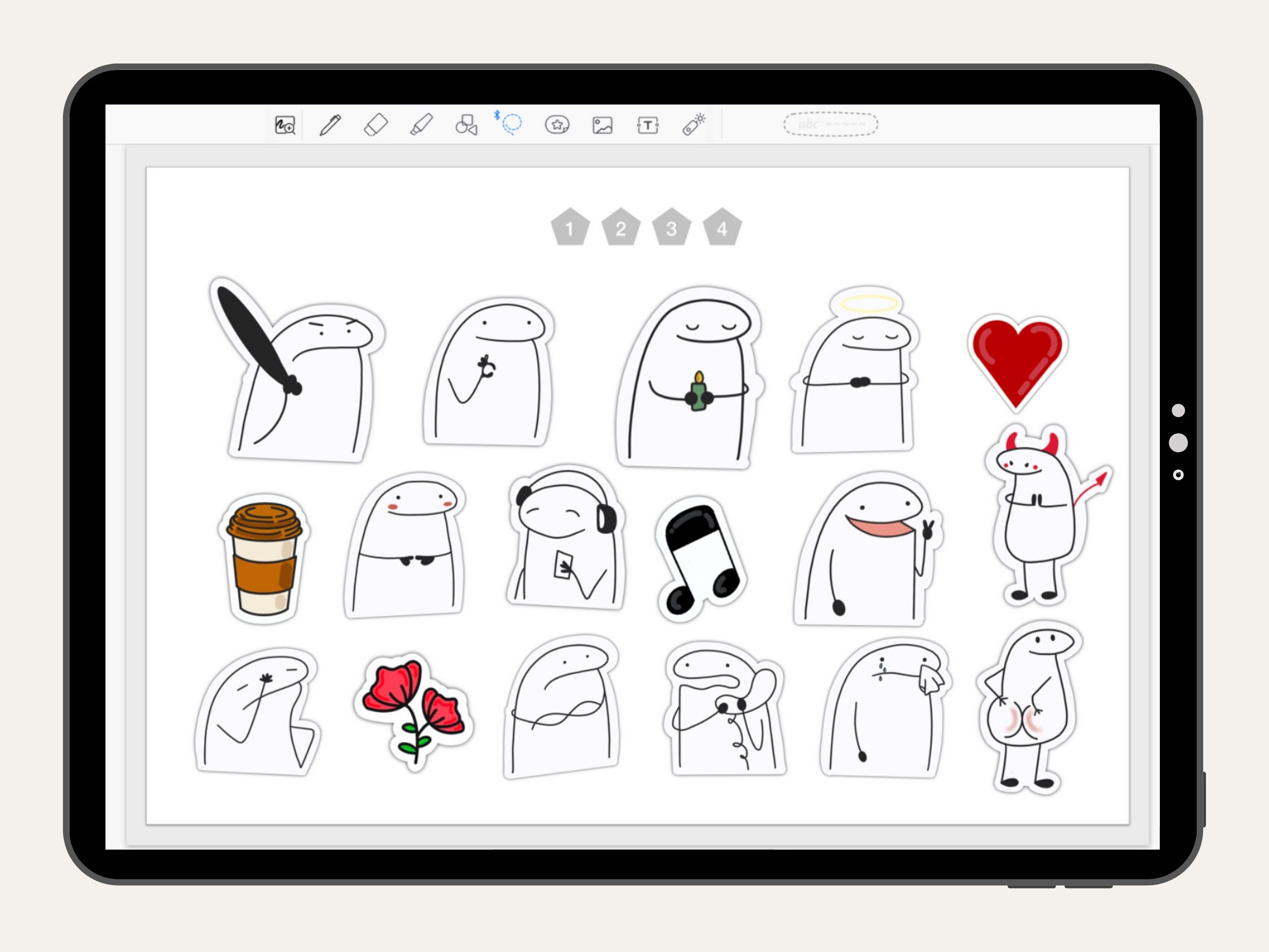 Emoji Cute Everyday Digital Stickers for Goodnotes Everyday Life Icon