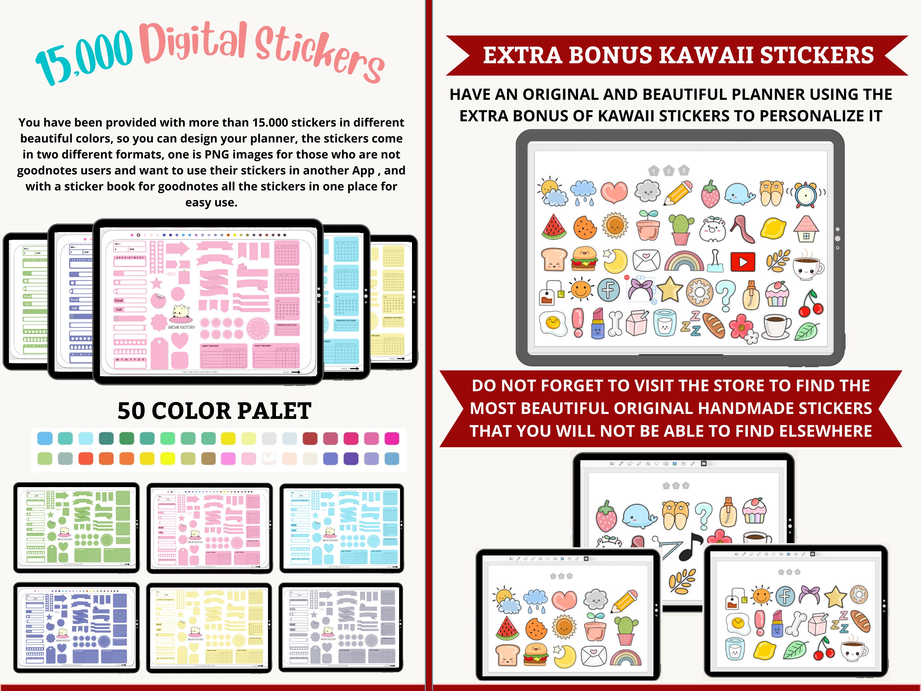 Digital Planner Sync With Google Calendar and Apple Calendar, Digital
