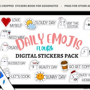 Flork Cute Everyday Digital Stickers for Goodnotes Everyday Life Icon ...