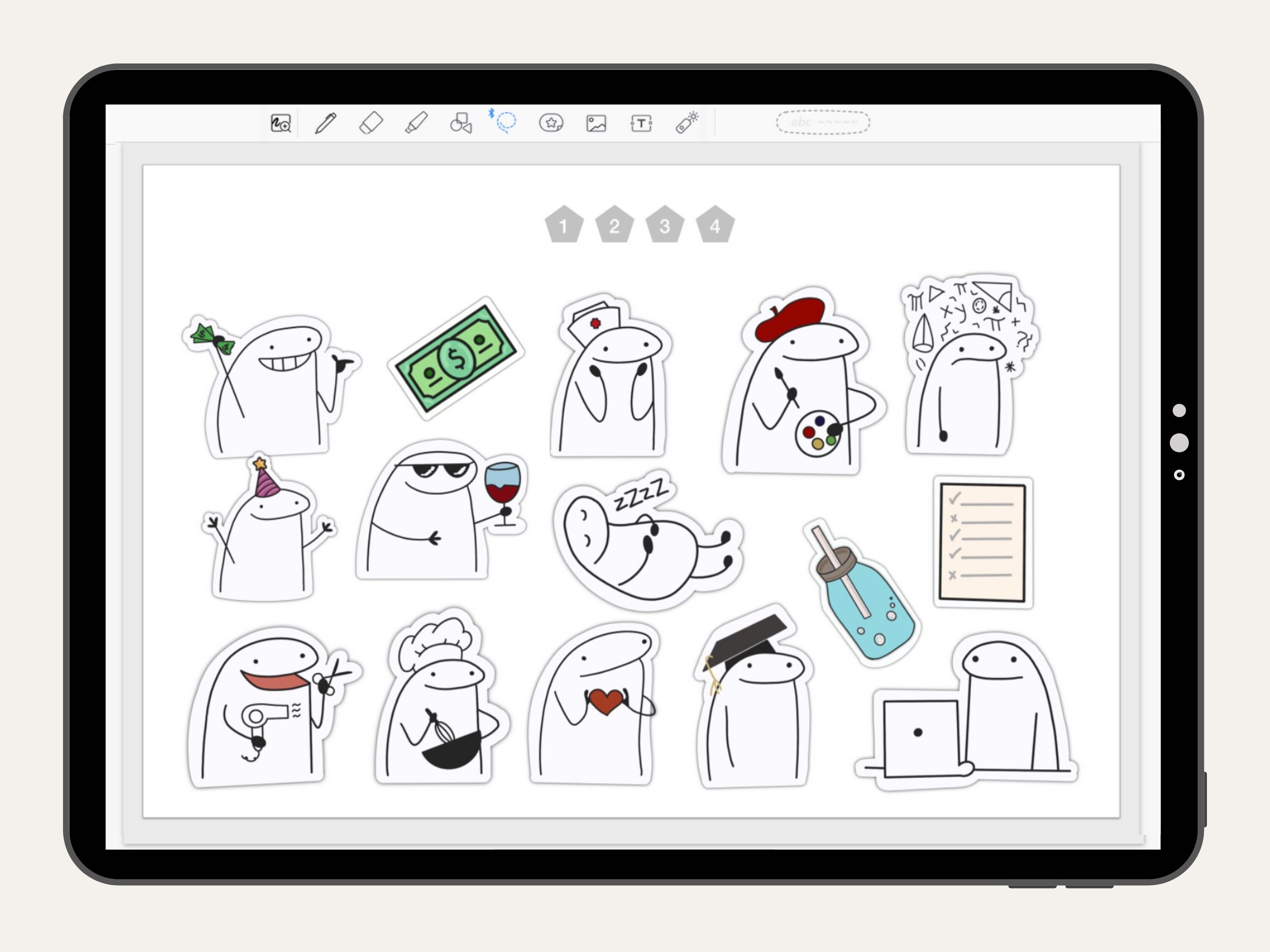 Emoji Cute Everyday Digital Stickers for Goodnotes Everyday Life Icon