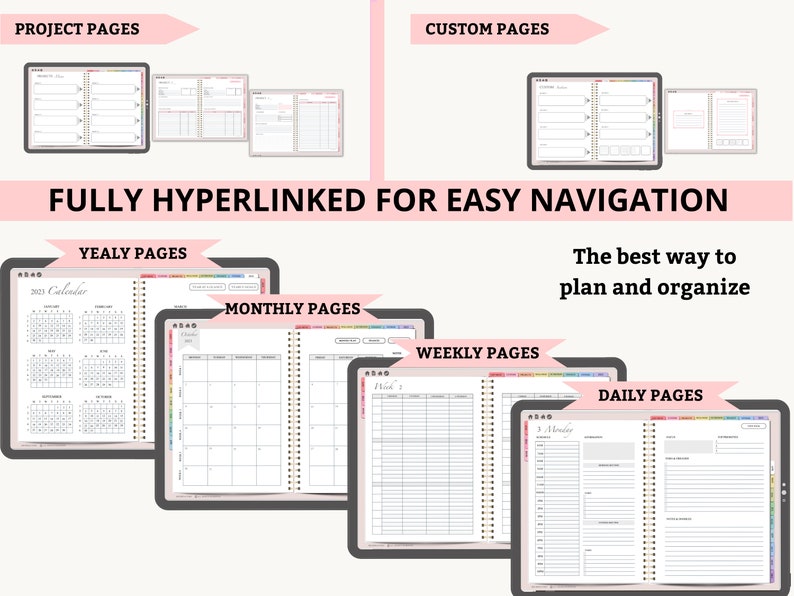 Digital Planner 2023 2024 Goodnotes Digital Planner Xodo Notability