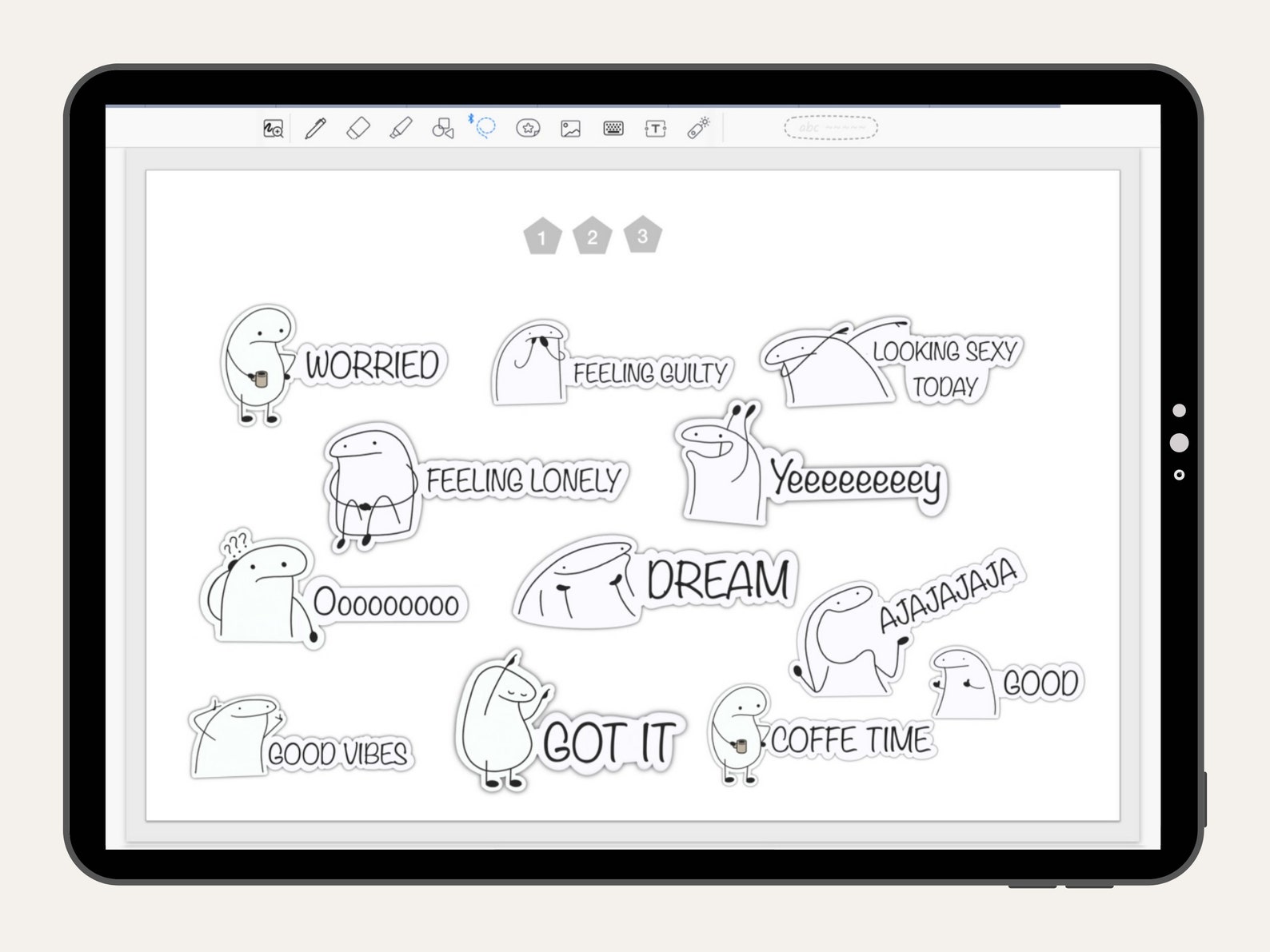 Flork Cute Everyday Digital Stickers for Goodnotes Everyday Life Icon ...