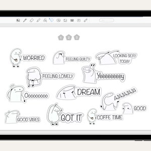 Flork Cute Everyday Digital Stickers for Goodnotes Everyday Life Icon ...