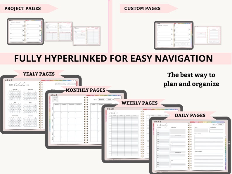 Digital Planner 2024-2025, Digital Planner With Google Calendar and